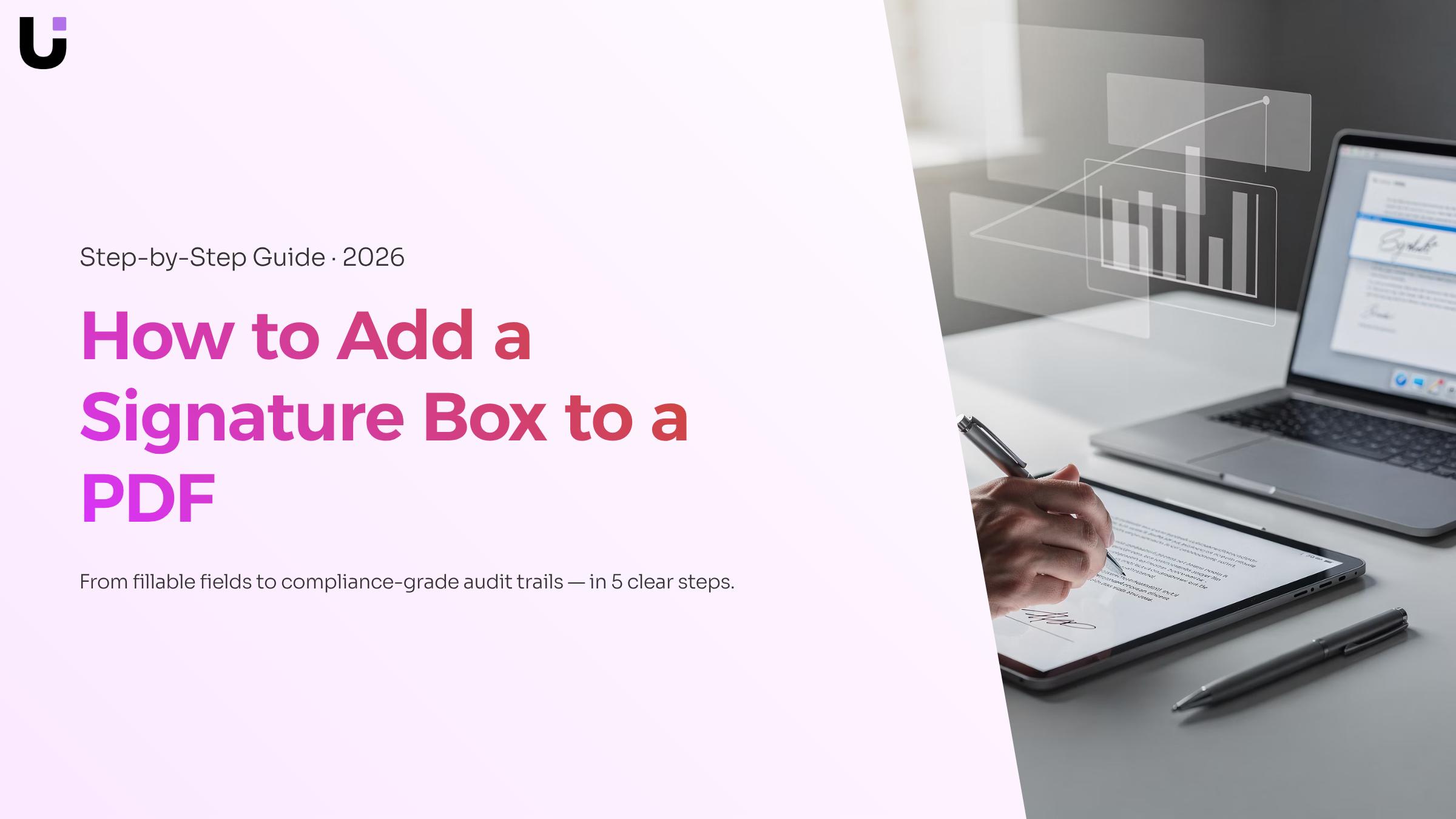 What is the best way to add a digital signature box to a PDF