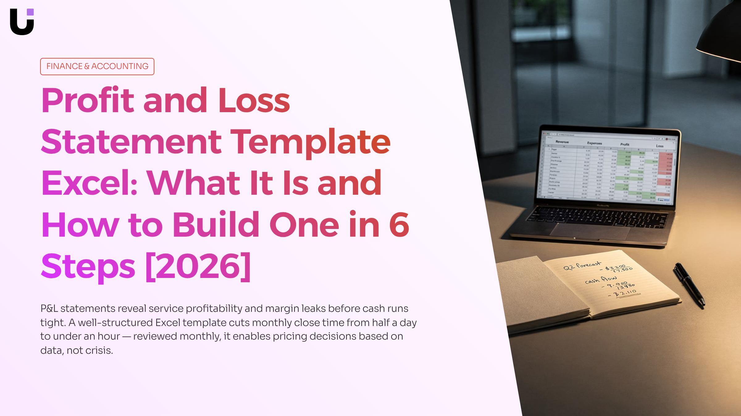 How do I create a profit and loss statement template in Excel