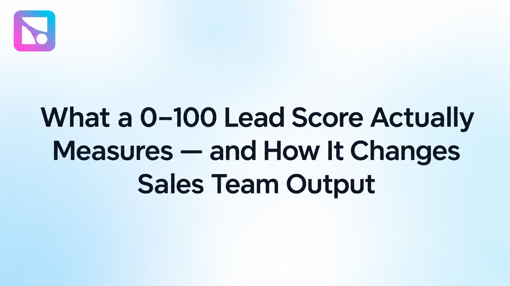 Modern dashboard showing lead scoring gauge from 0-100 with analytics metrics and upward trend visualization