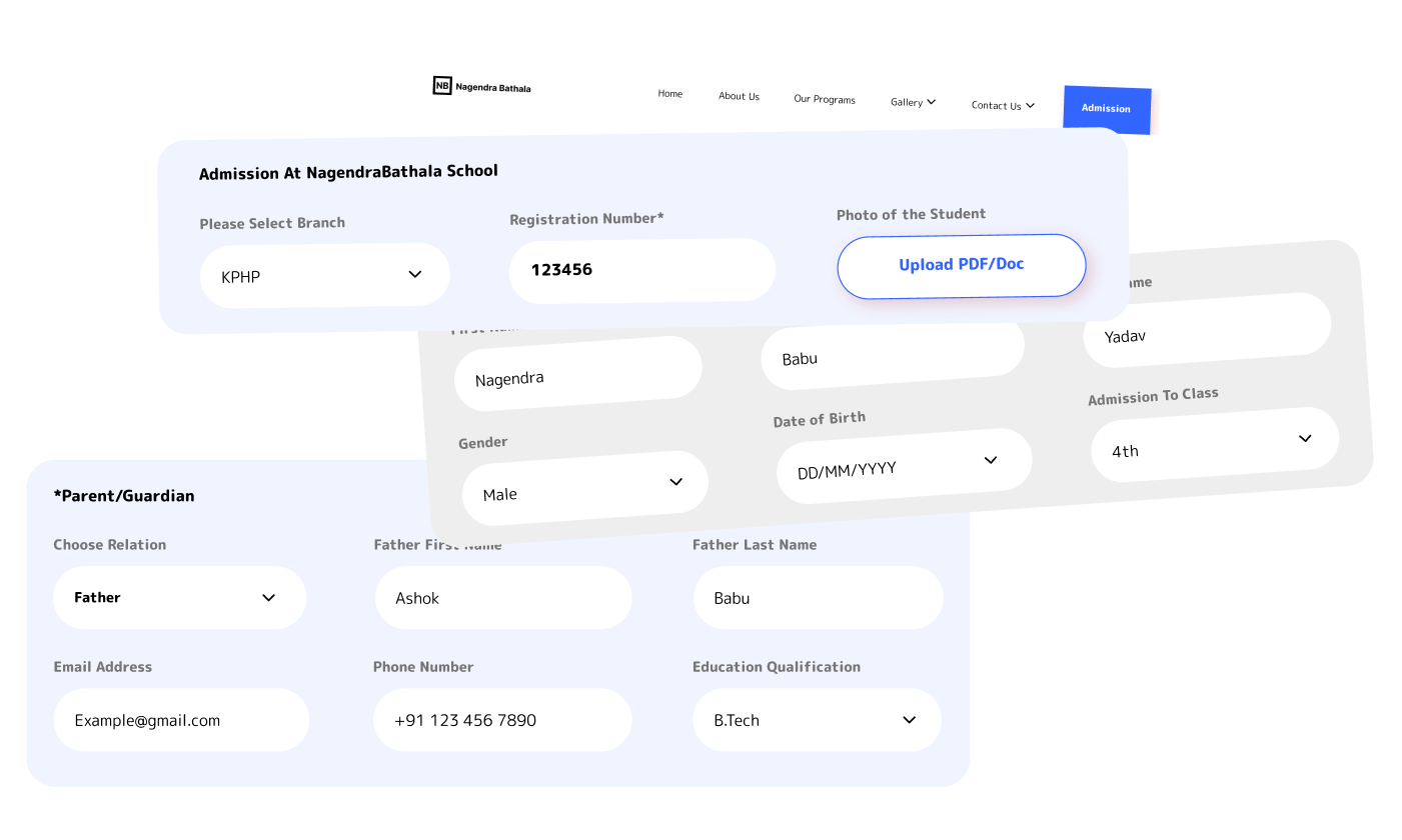 One Click Digital Admission    Completion