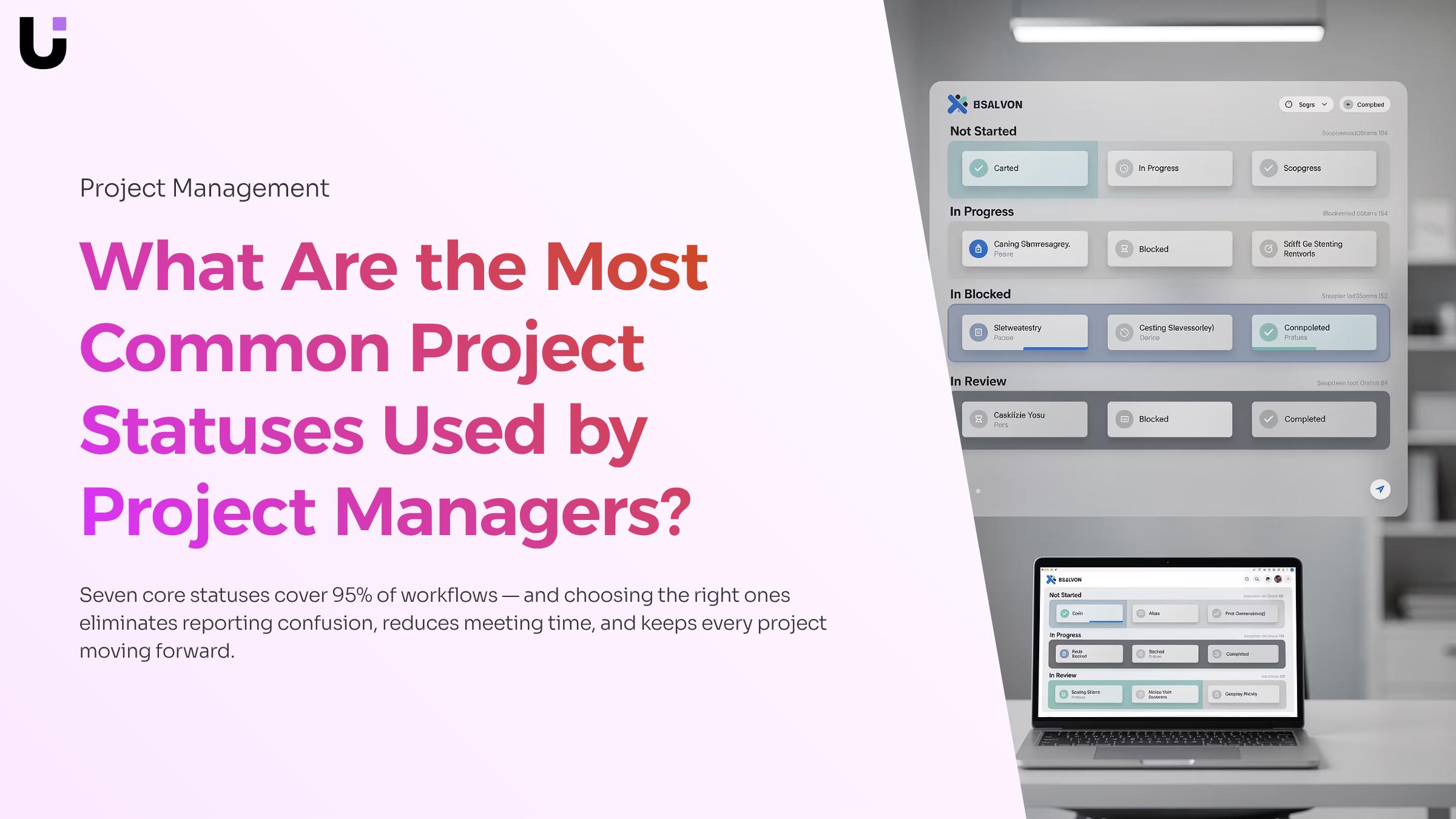 What are the most common project statuses used by project managers