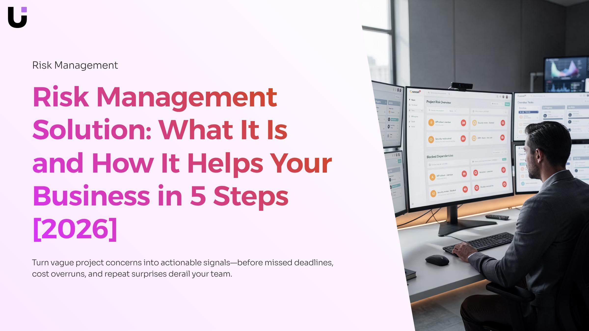 How does a risk management solution help businesses