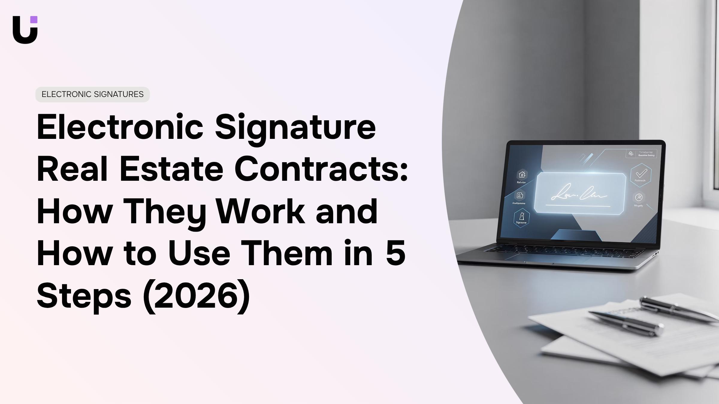 How do electronic signatures work for real estate contracts