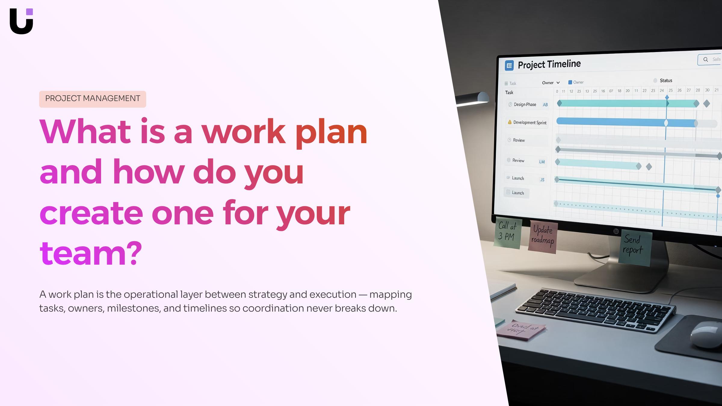 How do I create an effective work plan for my team