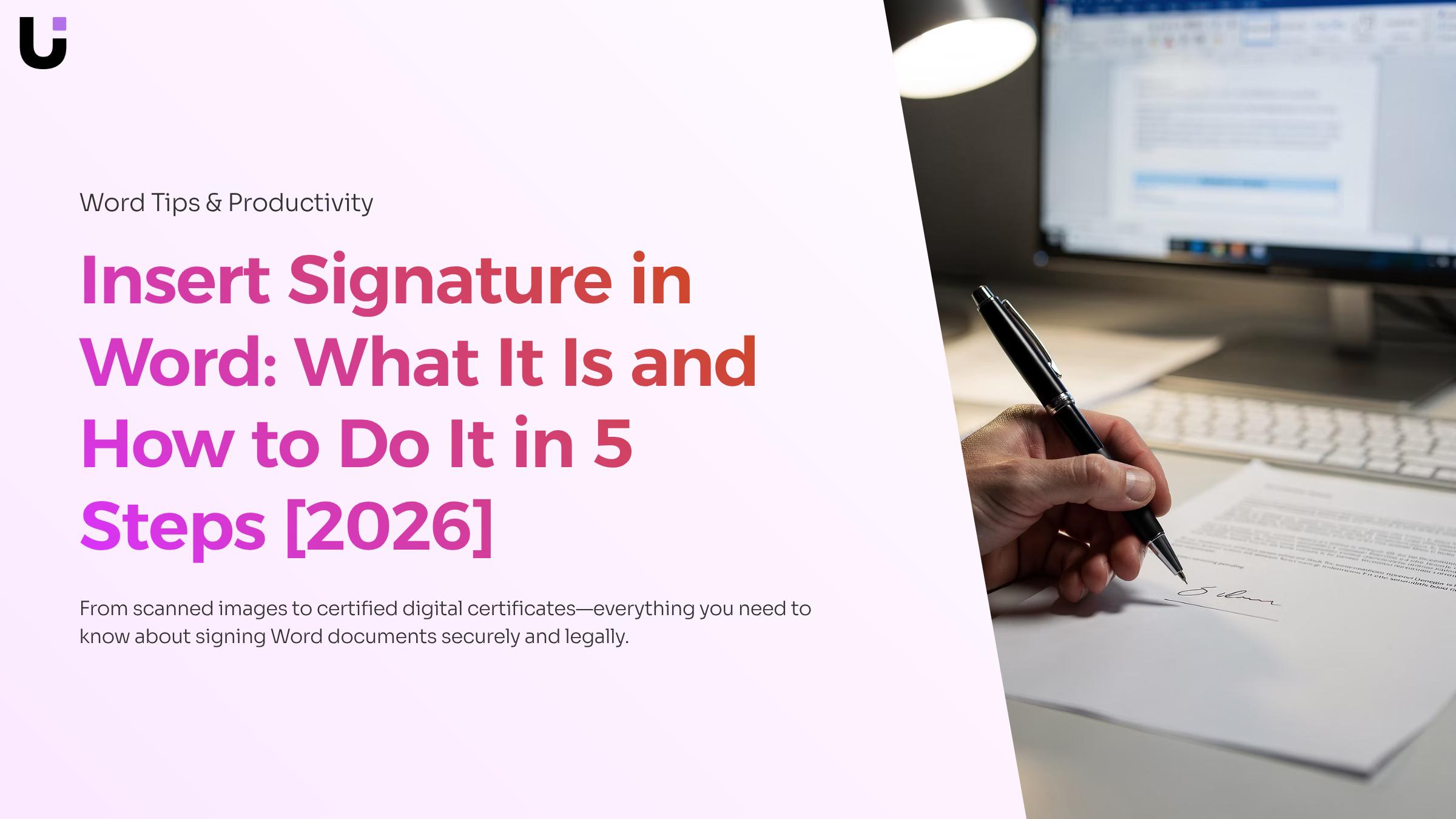 What is the best way to electronically sign a Word document