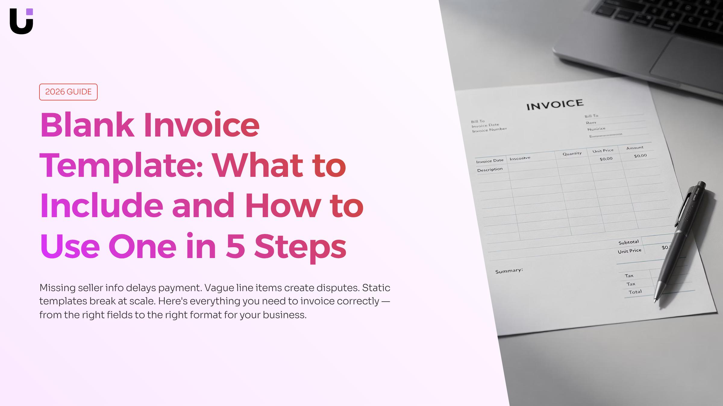 What is the best format for a blank invoice template