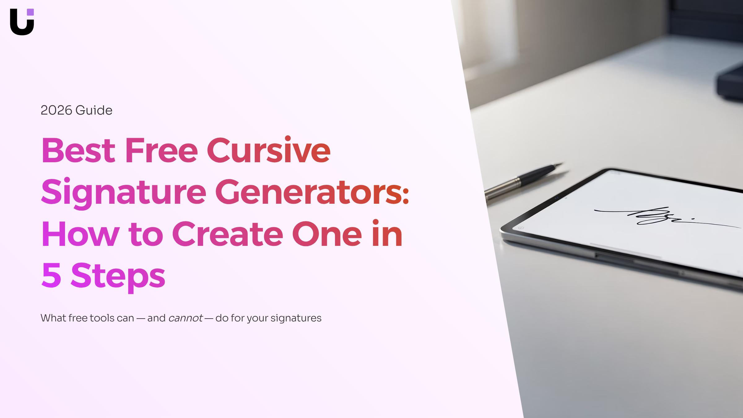 Best Free Cursive Signature Generators: How to Create One in 5 Steps [2026]