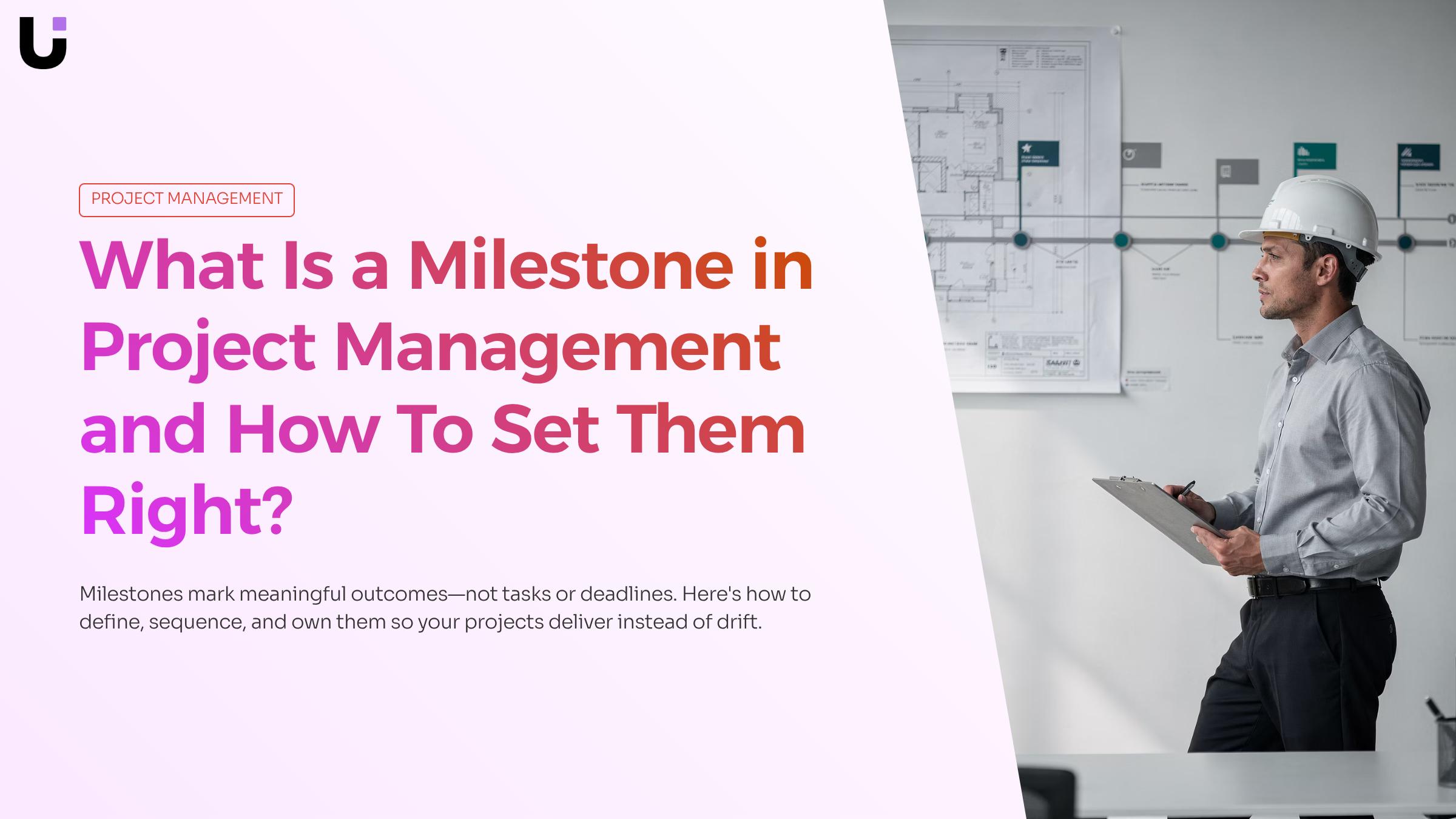 What is a milestone in project management and how is it used