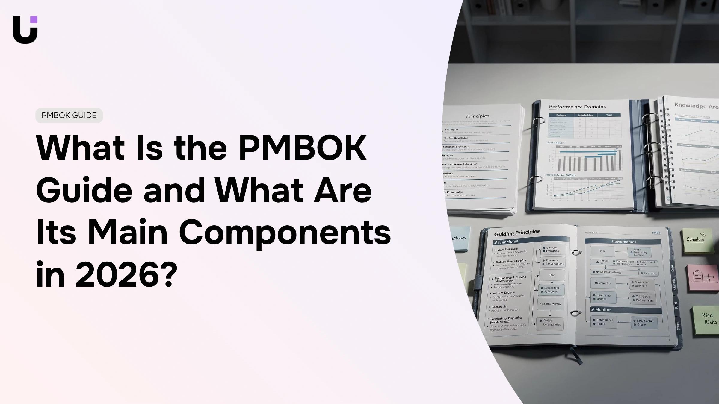 What are the main components of the PMBOK guide