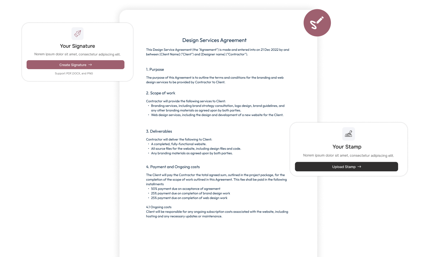 Digital Contract and Subscription    Agreement Signing 