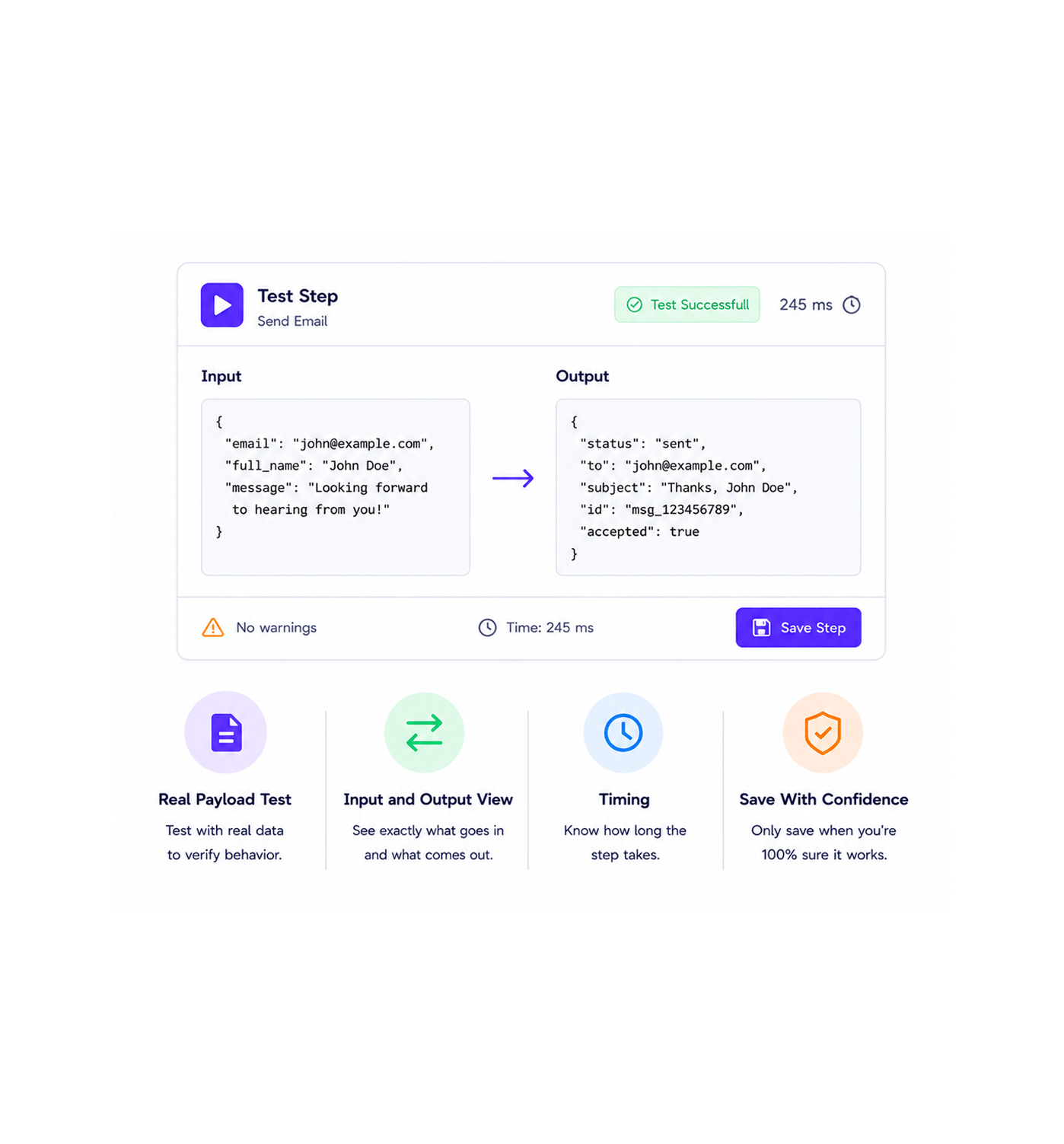 Workflow step screenshot