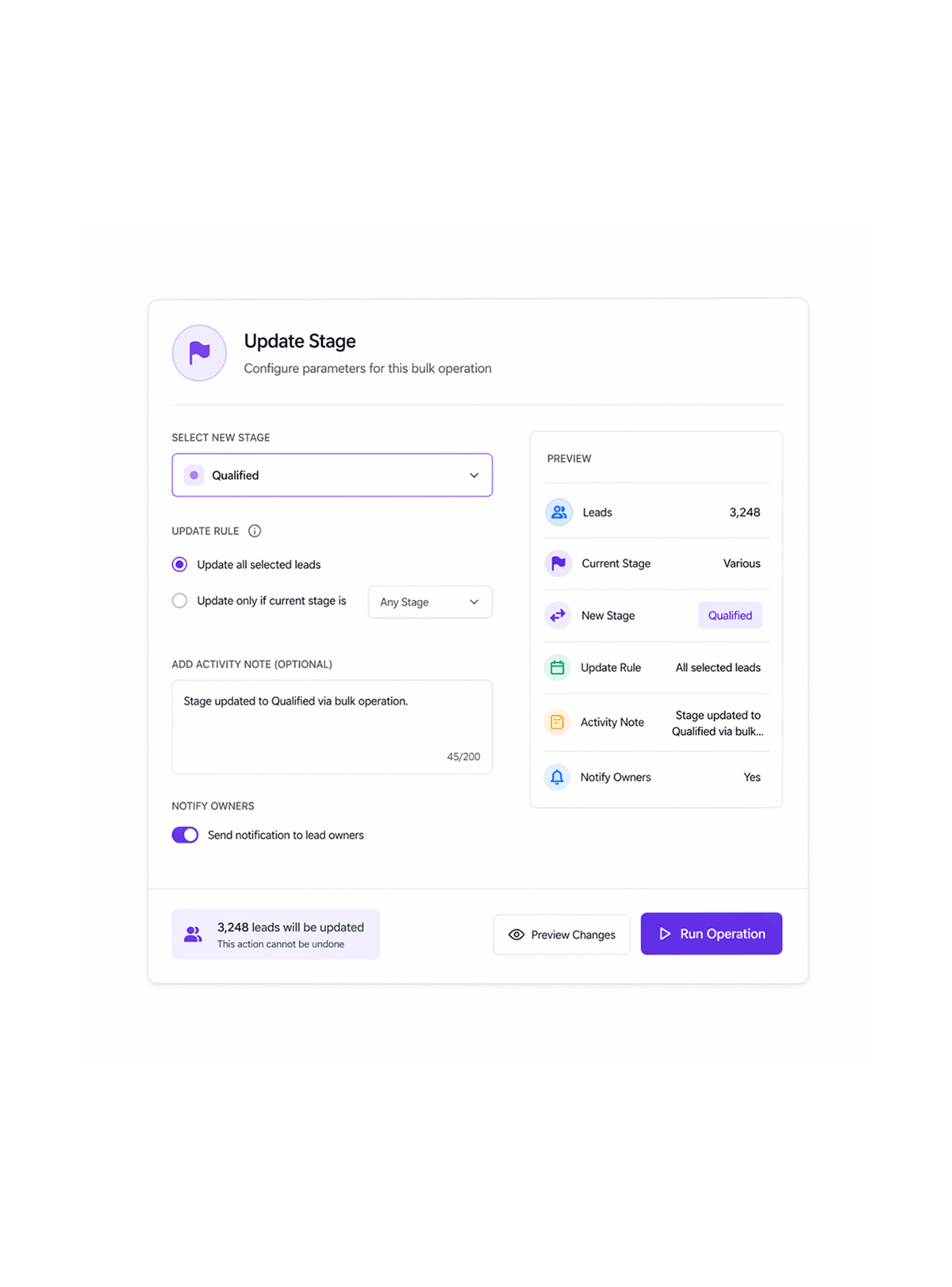 Workflow step screenshot