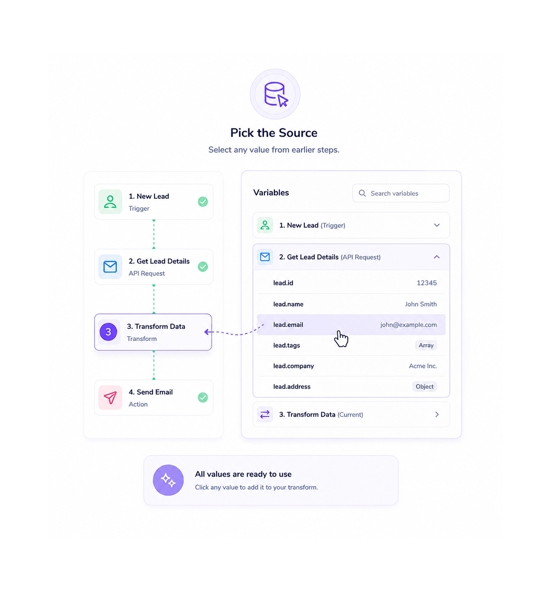Workflow step screenshot