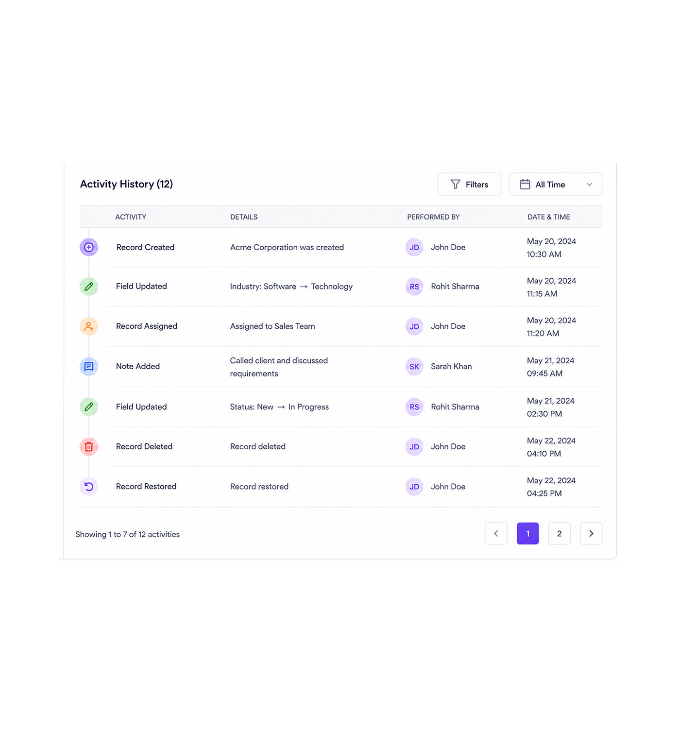 Workflow step screenshot