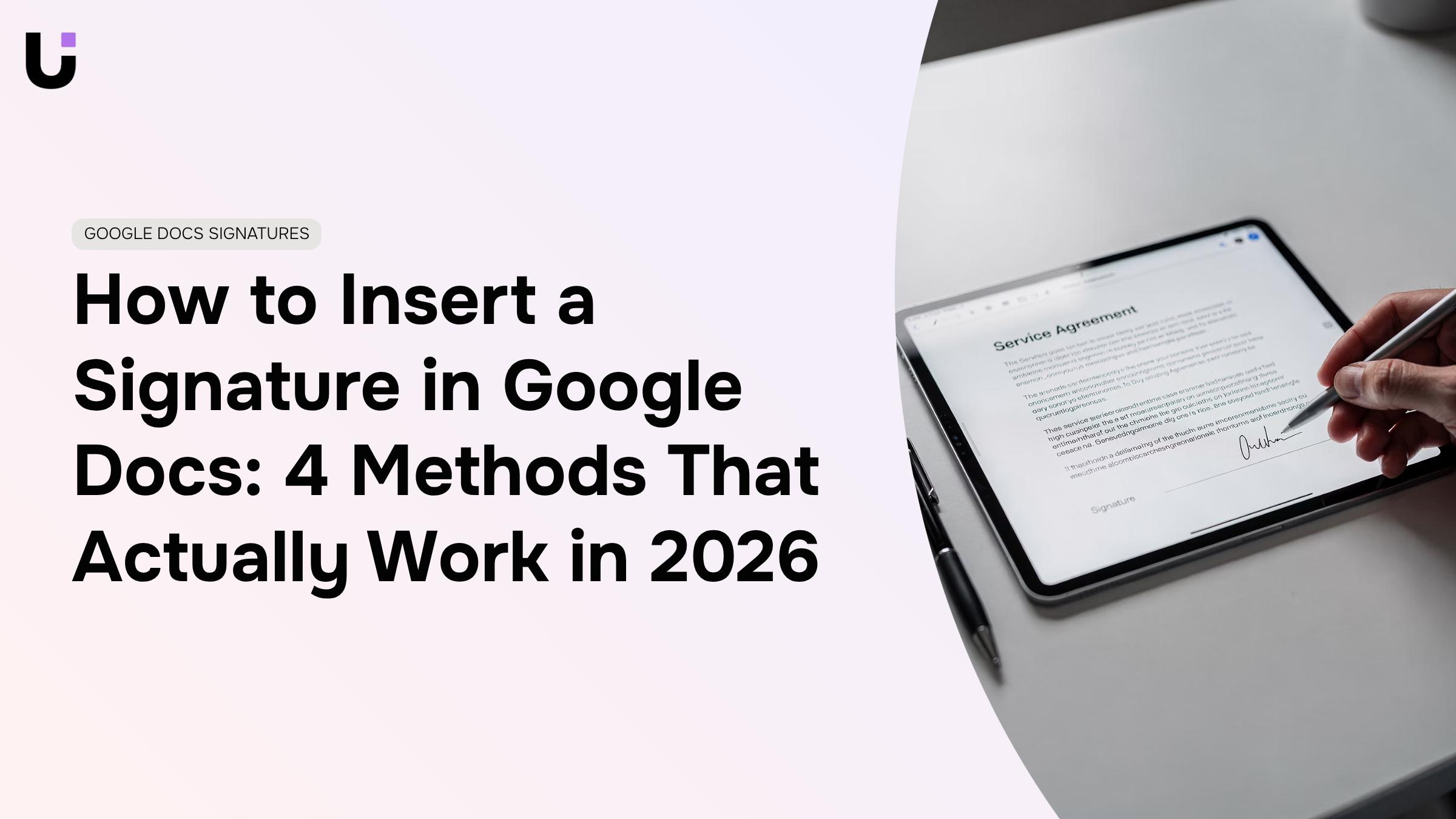 How do I add a signature to a Google Doc