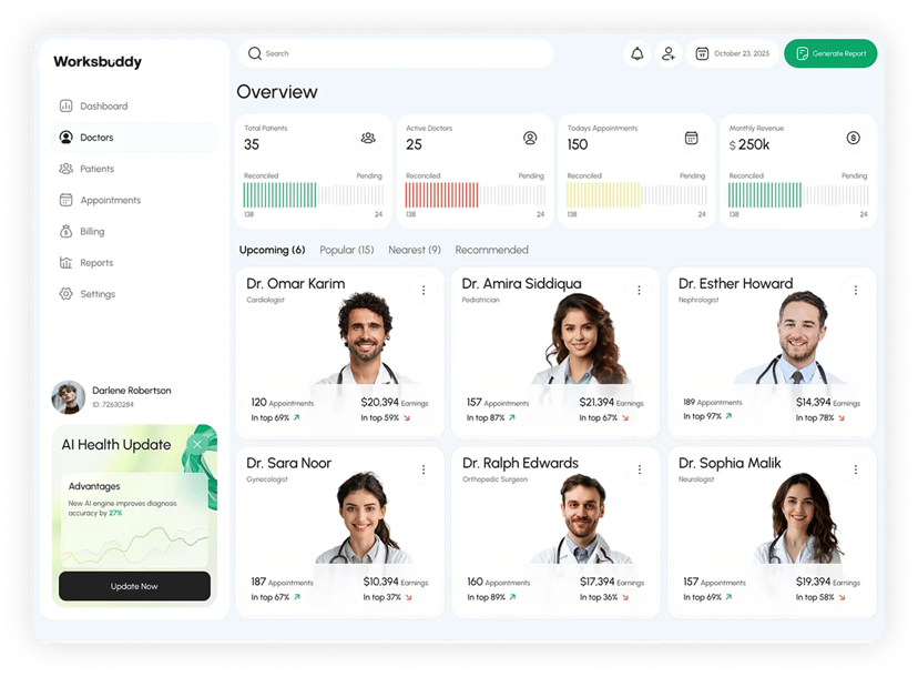 Dashboard screenshot 2